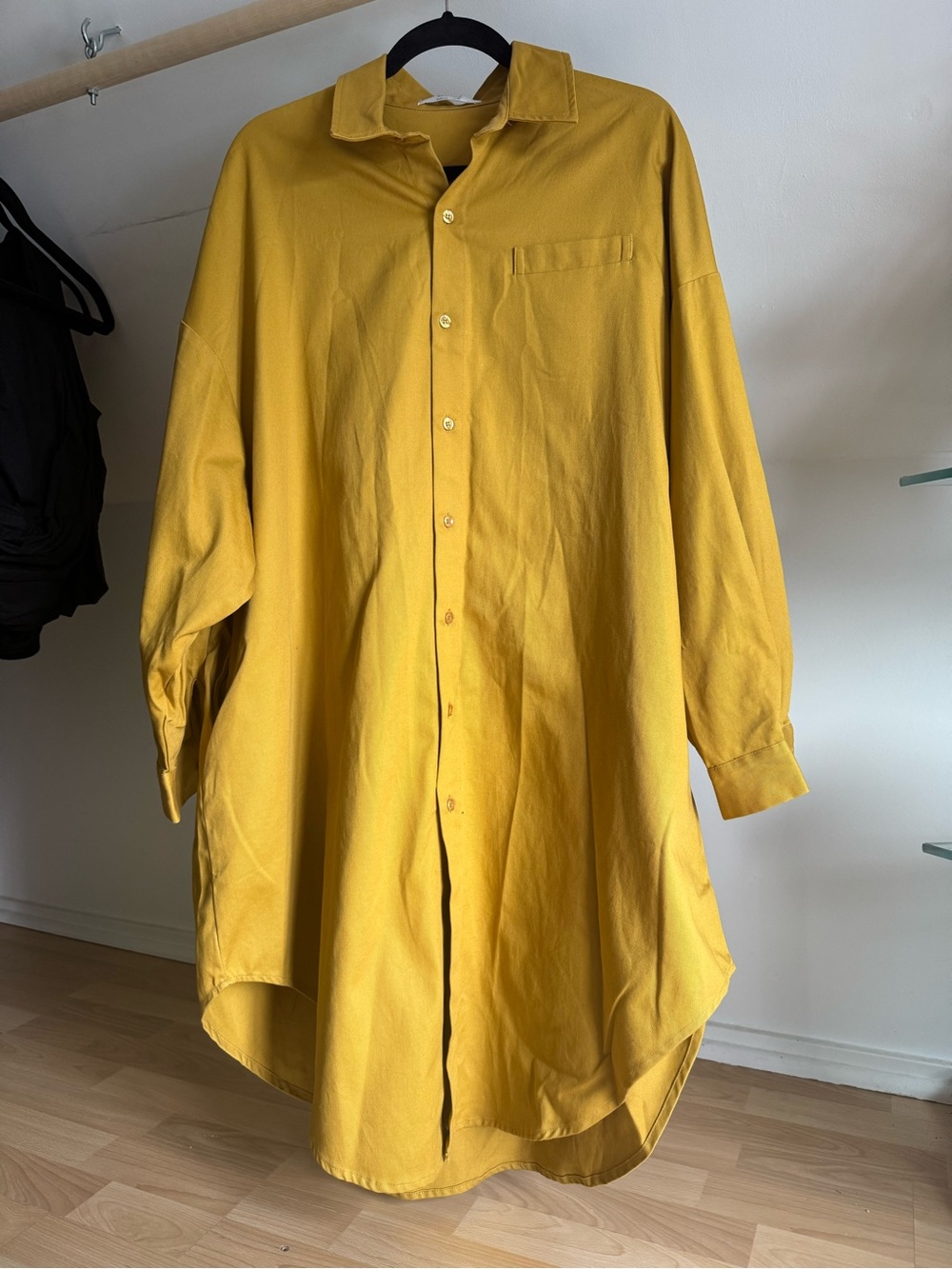 Red Sky Don’t Touch Me Shirt/Dress in Golden Rod
